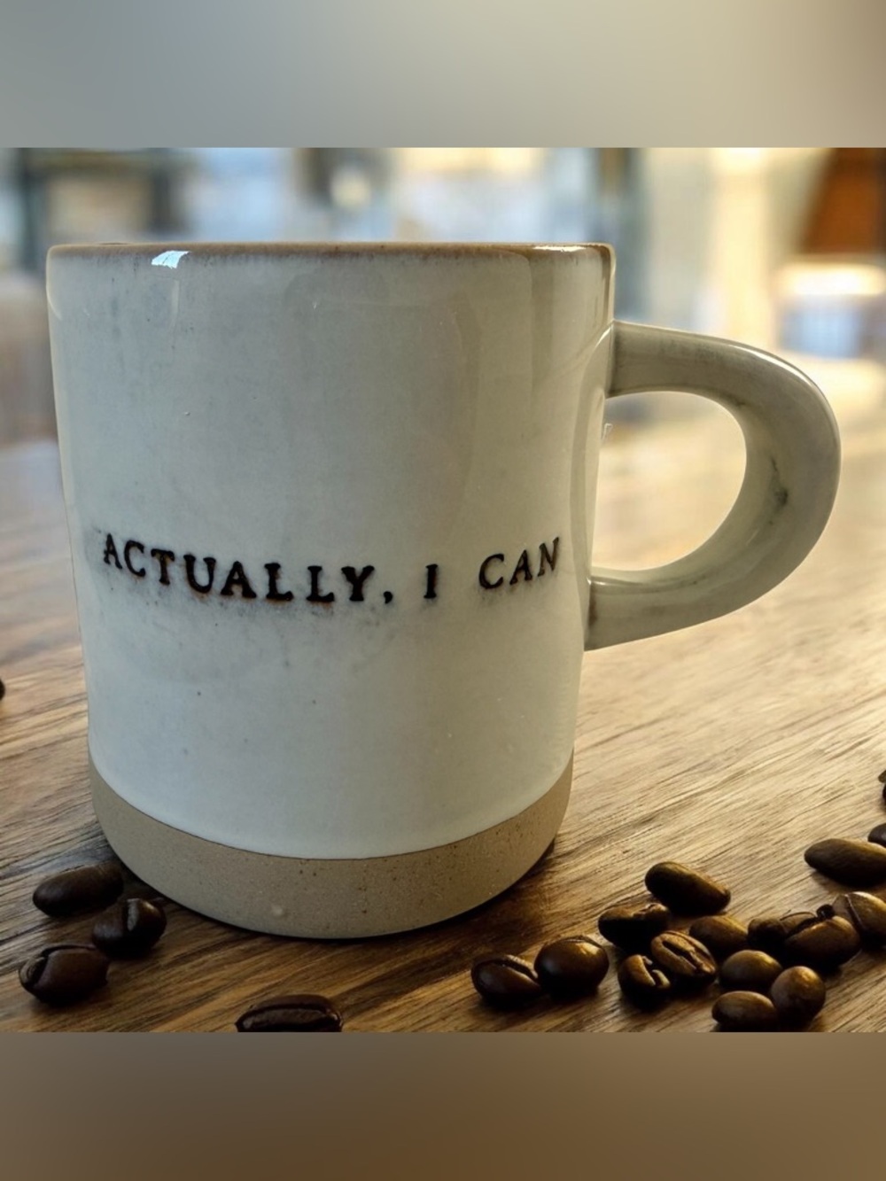Hearth & Hand by Magnolia Stoneware Mug Cup “Actually, I Can” Joanna Gaines 14oz